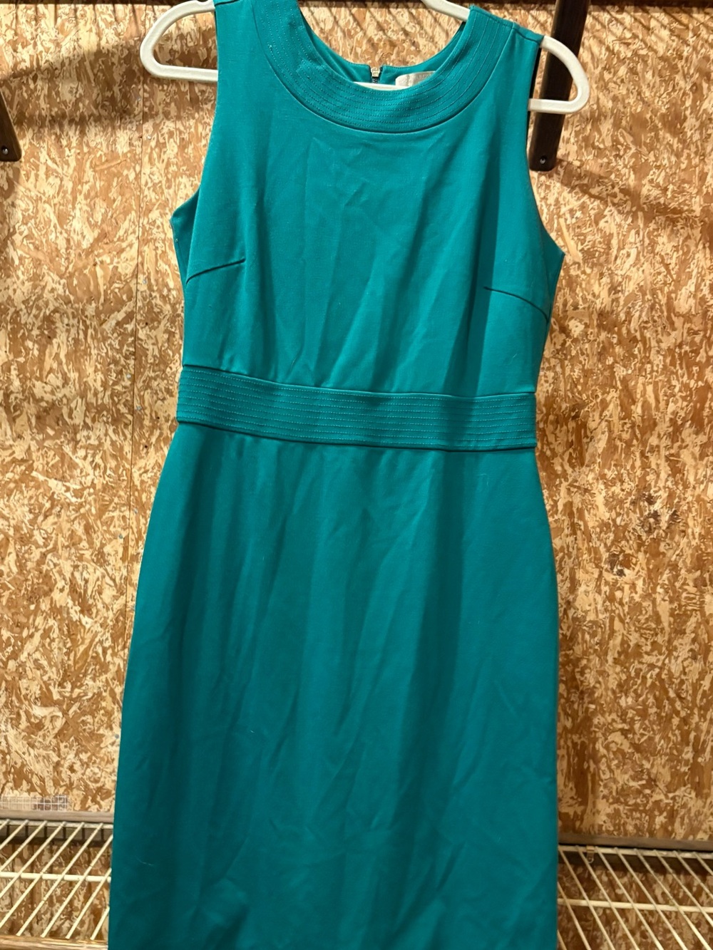 Banana Republic Sleeveless Teal Sheath Dress - Classic Women's Dress